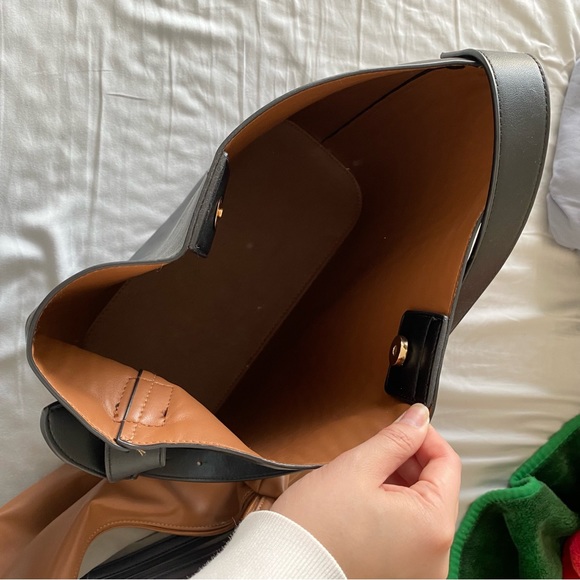 Faux Leather Black Bag - Picture 5 of 12